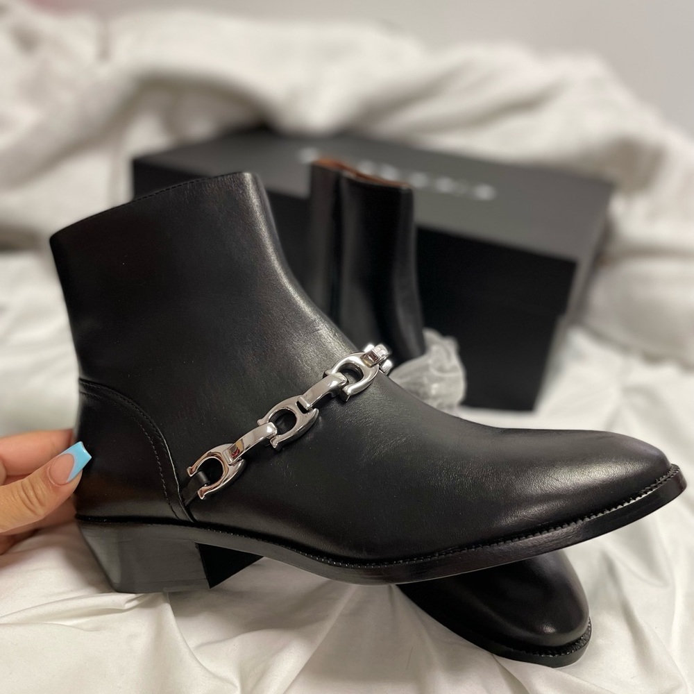 Allen Sigchn Black Coach Booties